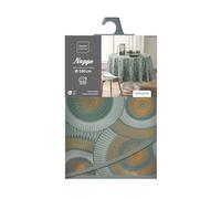 Douceur d'Intérieur, Nappe Ronde (Ø 180 cm) Eclipse Sauge, Polyester Imprimé Métallisé