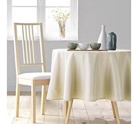 Douceur d'Intérieur, Nappe Ronde (Ø 180 cm) Essentiel Naturel, Polyester Uni