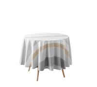 Douceur d'Intérieur, Nappe Ronde (Ø 180 cm) Iliade Blanc, Coton & Polyester Tissé