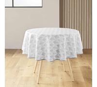 Nappe Ronde Antitache Imprimé Kalini 180cm Gris