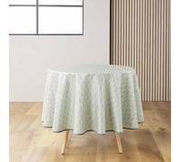 Douceur d'Intérieur, Nappe Ronde (Ø 180 cm) Piana Sauge, Polyester Imprimé Métallisé