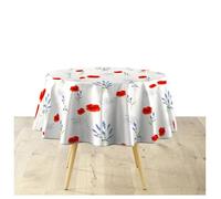 Douceur d'Intérieur, Nappe Ronde (Diamètre 160 cm) Sisteron Blanc, PVC Textilia