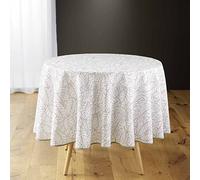 Nappe Ronde Imprimé "Solea" 180cm Blanc Blanc G