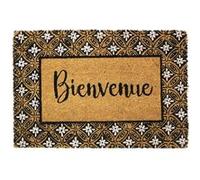 Douceur d'intérieur - Paillason en fibre de coco Bienvenue - 60 x 40 Cm - Marron et noir - Douceur d'intérieur Marron G