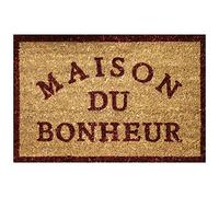 Douceur d'Intérieur, Paillasson Rectangle (40 x 60 cm) Bonheur Naturel, Coco Imprimé
