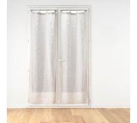 Douceur d'Intérieur, Paire de Voilages à Oeillets Bois (2 x 70 x 200 cm) Minalisa Lin, Voile Tissé