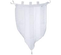 Douceur d'Intérieur, Paire de Voilages à Passants (2 x 60 x 90 cm) Salina Blanc, Voile Sablé