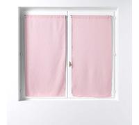 Douceur d'Intérieur, Paire Droite Passe-Tringle (2 x 60 x 160 cm) Soane Rose, Voile Tissé