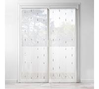 Douceur d'Intérieur – Voilage paire Chenilla passe-tringle – 2 x 70x200 cm – Gris