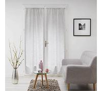 Douceur d'Intérieur, Paire Droite Passe-Tringle (2 x 70 x 200 cm) Milza Gris, Voile Tissé