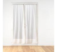 Douceur d'Intérieur, Paire Droite Passe-Tringle (2 x 70 x 200 cm) Norine Naturel, Effet Lin Tissé
