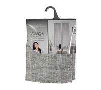 Douceur d'Intérieur, Paire Droite Passe-Tringle (2 x 70 x 240 cm) Milza Anthracite, Voile Tissé