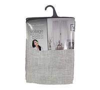 Douceur d'Intérieur, Paire Droite Passe-Tringle (2 x 70 x 240 cm) Milza Gris, Voile Tissé