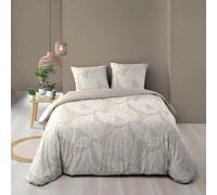 Douceur d'Intérieur Parure de lit 3 pièces Amanda 240 x 220 cm Naturel 100% coton