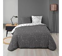 Parure de Lit 3 Pièces Elton 240x220cm Gris