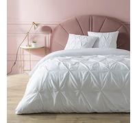Housse de couette 240 x 220 cm + 2 taies coton capitonné 57 fils Heloise Blanc