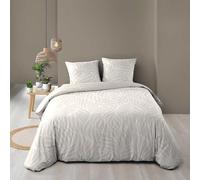 Douceur d'Intérieur Parure de lit 3 pièces Morgane – 240 x 220 cm 100% coton Naturel