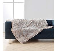 Douceur d'Intérieur Plaid chaud Antartic Choco Imitation fourrure et polaire 125 x 150 cm