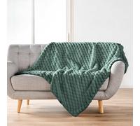 Douceur d'Intérieur, Plaid Doux, 125 x 150 cm, Frosty, Cèdre, Sherpa | Effet fourrure, idéal pour canapé et lit, chaud, confortable, facile d'entretien