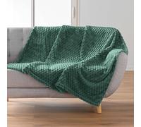 Douceur d'Intérieur – Plaid flanelle en relief Mini Frosty 125 x 150 cm Vert Cèdre