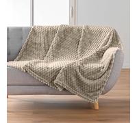 Plaid Flanelle en Relief Mini Frosty 125x150cm Taupe