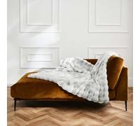 Douceur d'Intérieur, Plaid Doux, 125 x 150 cm, Mounty, Gris, Polaire | Effet fourrure, idéal pour canapé et lit, chaud, confortable, facile d'entretien