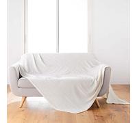 Plaid Flanelle Uni Arya 180x220cm Naturel