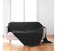 Plaid Flanelle Uni Arya 180x220cm Noir