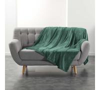 Douceur d'Intérieur, Plaid Doux (180 x 220 cm) Flanou Cedre, Flanelle Unie