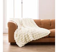 Douceur d'Intérieur, Plaid Doux, 220 x 240 cm, Igloo, Polaire | Effet fourrure, idéal pour canapé et lit, chaud, confortable, facile d'entretien