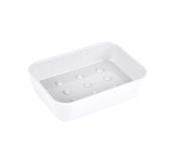 douceur d'intérieur, Porte-Savon (11.9 x 8.9 x 2.3 cm) Vitamine Blanc, Plastique Soft Touch