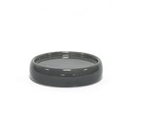 Douceur d'Intérieur, Porte-Savon (Diamètre 10 x 3,5 cm) Bullea Anthracite, Céramique Unie