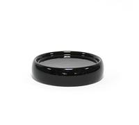 Douceur d'Intérieur, Porte-Savon (Diamètre 10 x 3,5 cm) Bullea Noir, Céramique Unie