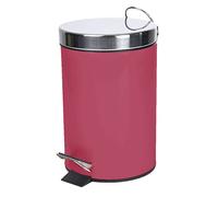 Douceur d'Intérieur, Poubelle à Pédale (3 l) Metalia Framboise, Métal Uni