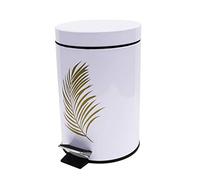 Douceur d'Intérieur, Poubelle à Pédale (3 l) Orbella Blanc, Métal