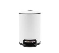 Poubelle de Salle de Bain en Métal Metaline 3L Blanc