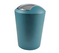 douceur d'intérieur, Poubelle Flic Flac (5.6 L) Vitamine Bleu/Emeraude, Plastique