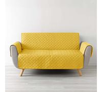 Douceur d'intérieur, Protège-Canapé Matelassé (279 x 179 cm) Lounge Jaune, Microfibre Unie