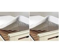 Douceur d'Intérieur, Protège Matelas (140 x 190 cm) Molly AA 30 Blanc, Molleton Anti Acarien (Lot de 2)
