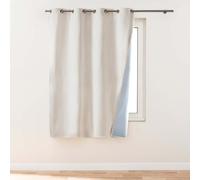 Douceur d'Intérieur, Rideau 100% Occultant, Œillets, 140 x 180 cm, Abyss | Tissé, moderne, facile à installer avec 8 anneaux, facile à entretenir, décoration pour salon et chambre