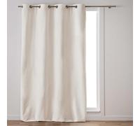 Douceur d'Intérieur, Rideau 100% Occultant, Œillets, 140 x 260 cm, Abyss | Tissé, moderne, facile à installer avec 8 anneaux, facile à entretenir, décoration pour salon et chambre