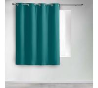 Rideau court obscurcissant 90 % adapté radiateur Bleu Paon 135x180 cm
