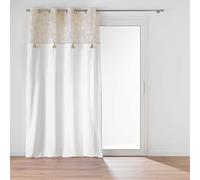 Douceur d'Intérieur Rideau à œillets Altea 140 x 240 cm Coton & Polyester Top métallisé Naturel