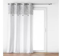 Douceur d'Intérieur, Rideau à Oeillets (140 x 240 cm) Flavie, Coton/Polyester avec Top