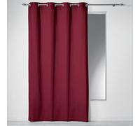 Douceur d'Intérieur – Rideau à œillets Panama 140 x 240 cm Coton Uni Bordeaux