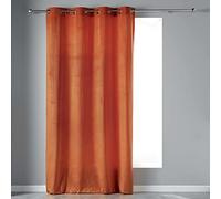 Douceur d'Intérieur, Rideau à Oeillets (140 x 240 cm) Velvetine Terracotta, Velours Uni