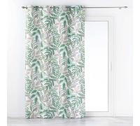 Douceur d'Intérieur – Rideau à œillets Beautaline – Polyester imprimé végétal 140 x 260 cm Vert