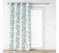 Rideau tamisant à œillets 140 x 260 cm polyester motif végétal Biovana - Vert