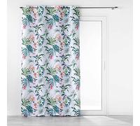 Douceur d'Intérieur, Rideau à Oeillets (140 x 260 cm) Feerie Blanc, Polyester Imprimé