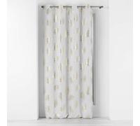 Rideau à Œillets 140 x 260 cm - Polyester Imprimé Métallisé - Sunny Gold